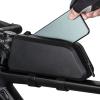 FUUBAMB00 1.2L Bike TopTube Bicycle Bag TPU Waterproof Hard Shell Bike Bag Stable Cycling Frame Bag BikePhone Bag Cycling Accessories,Black,23 * 7 * 10cm view 2