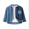 UANEO Mens Shacket Patchwork Long Sleeve Button Down Corduroy Shirts for Men (SkyBlue-XL) view 1