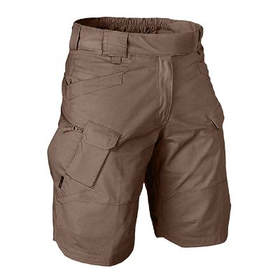 Mens Cargo Shorts, Hiking Shorts Quick Dry Men Dungaree for Men's Sports Pocket Workwear Casual Loose Shorts Jogging Bermudas Bermuda Khaki Me S Stretch Uniform Long Pack Draw (4XL, Brown)