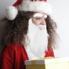 Amosfun White Beard Self Adhesive Eyebrows Set Faux Mustache Facial Hair Christmas Party Santa Cosplay Costume Accessory Gnomes Decoration DIY Supply view 4