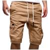 Men S Clothing, Quick Dry Shorts Mens 7 in Inseam Shorts Khaki Men's Summer Casual Outdoors Patchwork Pockets Overalls Sport Tooling Shorts Pants for Shorts Slim Fit Stretch Waist (4XL, Khaki) view 1