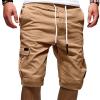 Men S Clothing, Quick Dry Shorts Mens 7 in Inseam Shorts Khaki Men's Summer Casual Outdoors Patchwork Pockets Overalls Sport Tooling Shorts Pants for Shorts Slim Fit Stretch Waist (4XL, Khaki) view 2
