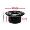 1 Piece Bike Crankset Arm Bolt Aluminum Alloy Bicycle Crank Arm Screws Crank Fixing Bolt Axis Nut Cover (M19*11mm -Black) view 2