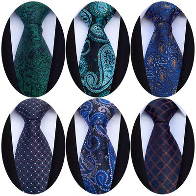 Adulove Men's Necktie Classic Silk Tie Woven Jacquard Neck Ties Wedding Business
