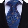 Adulove Men's Necktie Classic Silk Tie Woven Jacquard Neck Ties Wedding Business view 3
