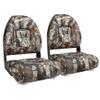 NORTHCAPTAIN High Back Folding Fishing Boat Seat,Stainless Steel Screws Included,Camo,2 Seats view 1