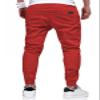 JMIERR Mens Casual Joggers Pants - Cotton Drawstring Chino Cargo Pants Hiking Outdoor Twill Track Jogging Sweatpants Travel Essentials Pants with Pockets for Men, M, C Red view 3