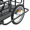 Foldable Cargo Bike Trailer Bicycle Cart Wagon Trailer w/Hitch, 110lbs Max Load Steel Frame Heavy Duty Bicycle Cargo Wagon Trailer for Carrying Stuff Luggage Plants Tools, Black view 2