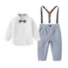 Baby Boys Long Sleeve Gentleman Outfits Suits Set,Shirt+ Pants+Suspenders+Tie,3-4T view 1