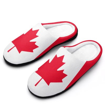 TAIZIYEAH Slippers for Men Canada Flag Cotton Slippers Indoor Outdoor House Warm Comfortable Bedroom Cotton Shoes 7-840-41