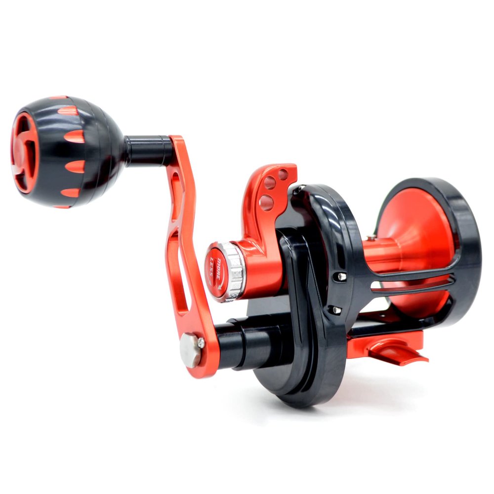 CAMEKOON Offshore Trolling Fishing Reel, 6.3:1 High Retrieve Jigging Reel, Rigid Aluminum Frame, 9+2 Stainless Steel Ball Bearings, Overhead Lever Drag Reel