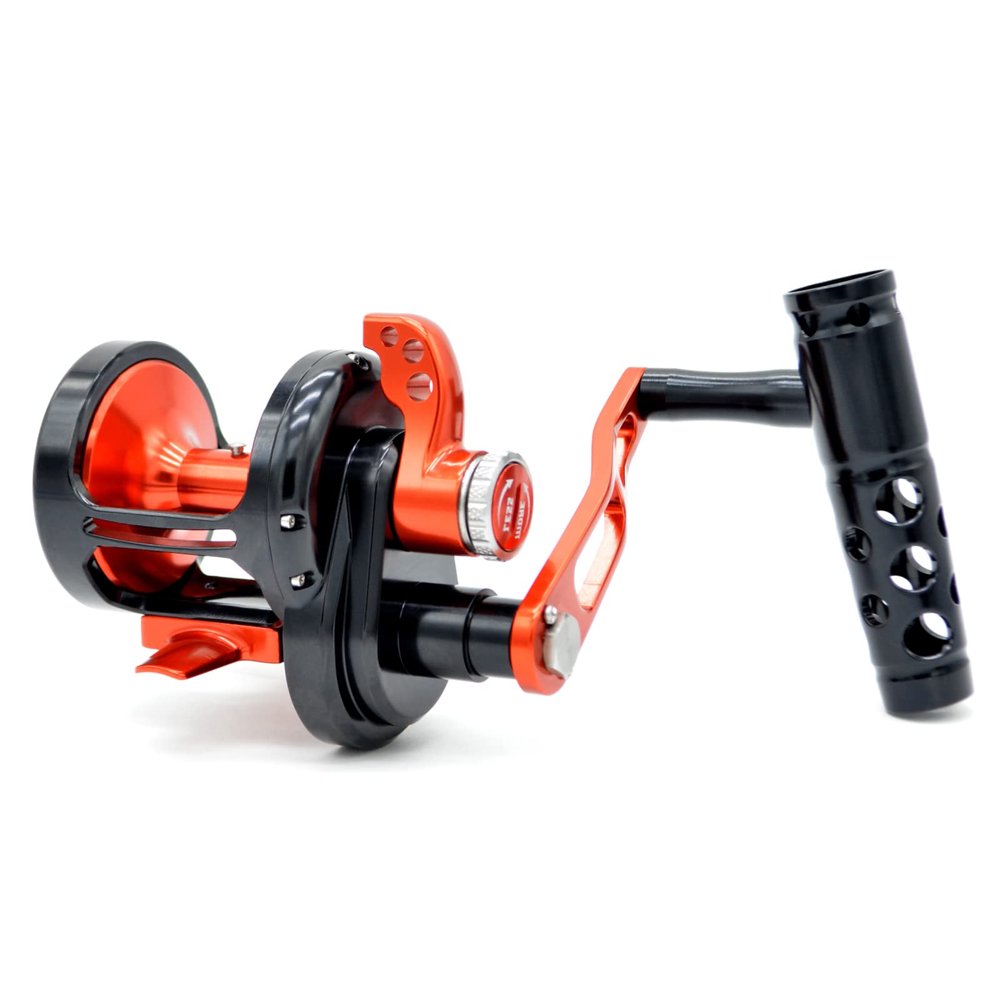 CAMEKOON Offshore Trolling Fishing Reel, 6.3:1 High Retrieve Jigging Reel, Rigid Aluminum Frame, 9+2 Stainless Steel Ball Bearings, Overhead Lever Drag Reel