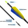 OBTOUTDOOR Hunting Arrows 28/29/30/31 Inch Pure Carbon Arrows 12 Pack Spine 600 Real Feather Arrows for Recurve Compound Longbow with 100 Grain Removable Tips (31Inch) view 4