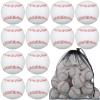 Yunsailing 24 Pcs Standard Size Adult Baseballs Bulk Practice Training Balls Soft Blank Baseballs Unmarked Faux Leather Ball for Official League Party Gift view 1