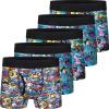 CONKEND Boys Boxer Briefs Ultra Soft Tagless Cotton Underwear | Breathable Mesh Performance Sport Big Boy Boxer Briefs with Fly 5Pack view 1