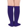 Zando Kid Soccer Socks Three Stripe Knee High Soccer Socks Youth Softball Baseball Tube Compression Athletic for Boys Baby Girls Long High Stockings D Purple 3-6 Years view 3