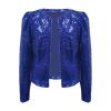 Women Casual Fashion Sequin Sequins Sparkling Cardigan Jacket Wrap Jacket Women (Blue, XXL) view 1