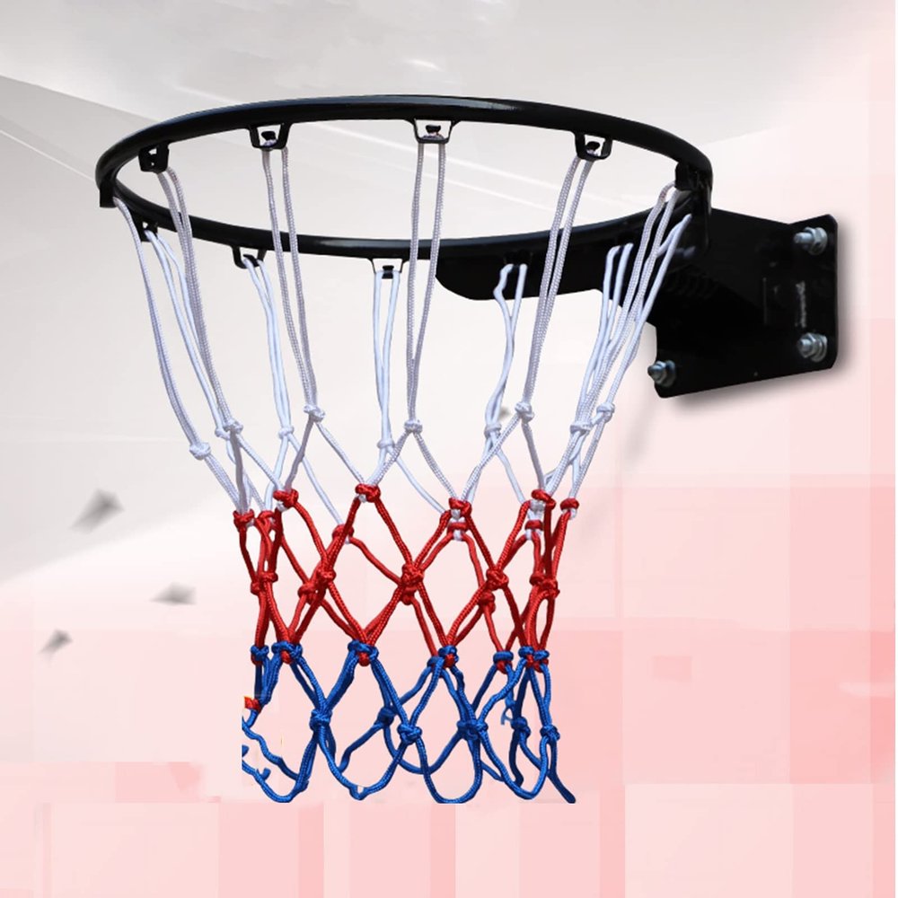 Kunovo Basketball Hoop Slam Dunk Pro Basketball Hoops Outdoor, Heavy Duty Scratches-Resistant Basketball Goal for School, Metal Steel Rim - Max Load 420Lbs (Color : Black)