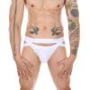 JEsilunmaMY Men's Hollow Jockstrap Underwear Low Rise Bulge Pouch Sexy G-String Thongs Solid Athletic Supporter Underpants (White,X-Large) view 2