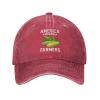 American Farmer Cap America Needs Farmers Hat for Women Baseball Hats Trendy Caps Red view 1