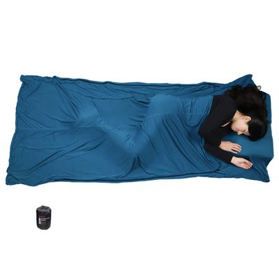 BROWINT Thermolite Sleeping Bag Liner with Zippers for Cold Weather, Lightweight Mummy with Hood & Rectangular Sleep Sack for Adult, Adds Warmth, Thermal Travel Liner, All Season
