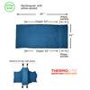 BROWINT Thermolite Sleeping Bag Liner with Zippers for Cold Weather, Lightweight Mummy with Hood & Rectangular Sleep Sack for Adult, Adds Warmth, Thermal Travel Liner, All Season view 2