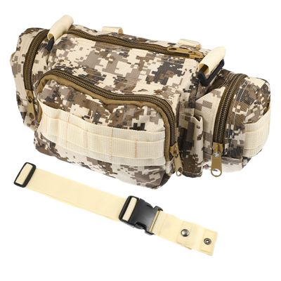 X AUTOHAUX 600D Oxford Waterproof Universal Front Bike Bag Bicycle Waist Bag Large Capacity Cycling Camouflage Beige