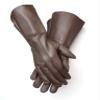 Brown Medieval Gauntlet Leather Cosplay Gloves Long Arm Cuff (Large), Black view 1