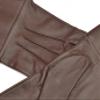 Brown Medieval Gauntlet Leather Cosplay Gloves Long Arm Cuff (Large), Black view 2