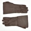 Brown Medieval Gauntlet Leather Cosplay Gloves Long Arm Cuff (Large), Black view 4