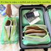 3 Pack Ultralight Shoe Bags for Travel Set, Extra Large Shoe Packing Cubes Portable Pouch with Zipper view 4