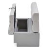 DeckMate Complete 28" Classic Pontoon Boat Seat Bench and Base - Gray, Blue and Charcoal view 4