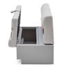 DeckMate Complete 38" Classic Pontoon Boat Seat Bench and Base - Gray, Red and Charcoal view 2