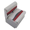 DeckMate Complete 28" Classic Pontoon Boat Seat Bench and Base - Gray, Red and Charcoal view 2