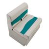 DeckMate Complete 28" Classic Pontoon Boat Seat Bench and Base - Ivory and Teal view 4