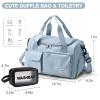 BEULPTN Small Gym Bag for Women, Waterproof Travel Duffle Bag Carry On Weekender Bag with Shoe Compartment & Wet Pocket, Gym Tote Bag for Travel, Workout, Sport view 3