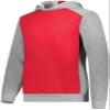 Augusta Sportswear Youth Three-Season Fleece Pullover Hoodie Scarlet/Grey Heather XL view 1