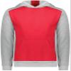 Augusta Sportswear Youth Three-Season Fleece Pullover Hoodie Scarlet/Grey Heather XL view 2