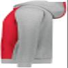 Augusta Sportswear Youth Three-Season Fleece Pullover Hoodie Scarlet/Grey Heather XL view 3