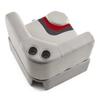 DeckMate Complete 28" Corner Classic Pontoon Boat Seat Bench and Base - Gray, Red and Charcoal view 3