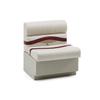 DeckMate Complete 28" Premium Pontoon Boat Seat Bench and Base - Ivory, Burgundy and Tan view 1