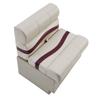 DeckMate Complete 28" Premium Pontoon Boat Seat Bench and Base - Ivory, Burgundy and Tan view 4