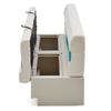 DeckMate Complete 55" Classic Pontoon Boat Seat Bench and Base- Ivory and Teal view 2