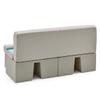 DeckMate Complete 55" Classic Pontoon Boat Seat Bench and Base- Ivory and Teal view 3
