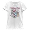 Fifth Sun Disney Minnie Mouse Bday Doodle Girls Short Sleeve Tee Shirt, White, Small view 1