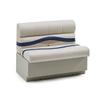 DeckMate Complete 38" Premium Pontoon Boat Seat Bench and Base - Ivory, Blue and Tan view 1