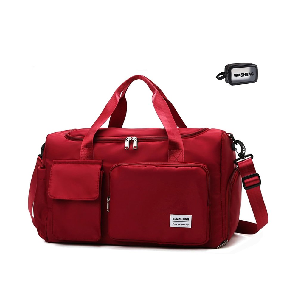BEULPTN Small Gym Bag for Women, Waterproof Travel Duffle Bag Carry On Weekender Bag with Shoe Compartment & Wet Pocket, Gym Tote Bag for Travel, Workout, Sport