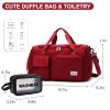 BEULPTN Small Gym Bag for Women, Waterproof Travel Duffle Bag Carry On Weekender Bag with Shoe Compartment & Wet Pocket, Gym Tote Bag for Travel, Workout, Sport view 3