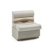 DeckMate Complete 28" Premium Pontoon Boat Seat Bench and Base- Ivory, Tan and Beige view 1