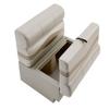 DeckMate Complete 28" Premium Pontoon Boat Seat Bench and Base- Ivory, Tan and Beige view 2
